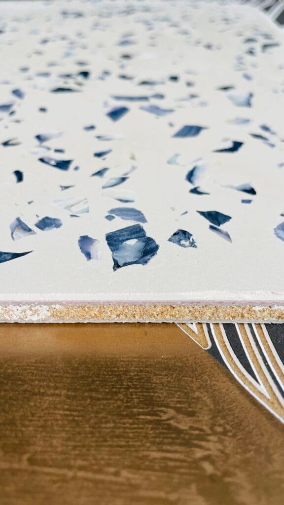 Terrazzo,Terrazzo marin,coquilles moules recyclés,coquille huîtres recyclés,Terrazzo moules,Merrazzo,terrazzo plan de travail,coquilles moules,coquilles moules recyclage